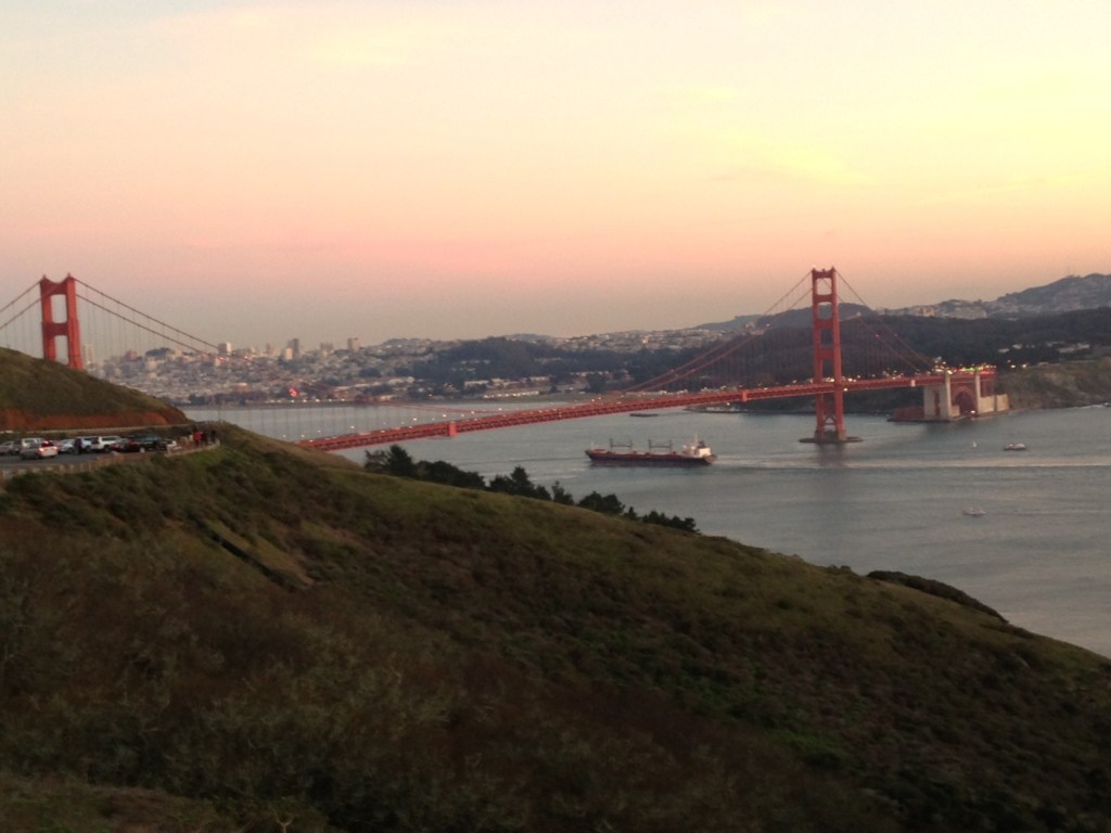 Sunset over the Golden Gate Bridge